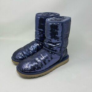 UGGS EUC purple SEQUIN UGG BOOTS 1003598 SIZE 7 US